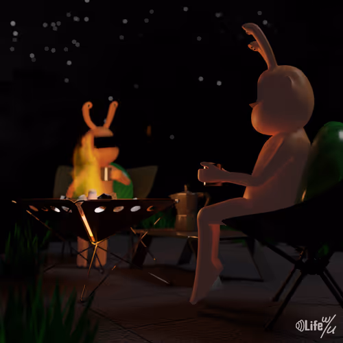 SQE#148 - Camping 2 (coffee and bonfire)