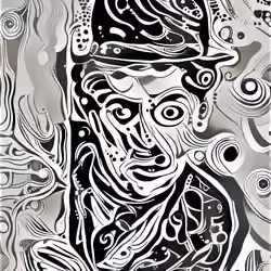 charlie chaplin Black and Wight Peace of art