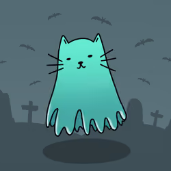 Cat EXPO #0028 (Cat Ghost : haunted house)