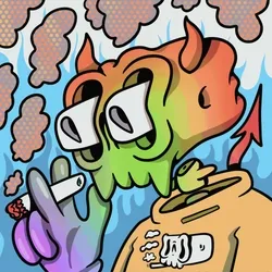 Smoking Skull HOLO RARE #627