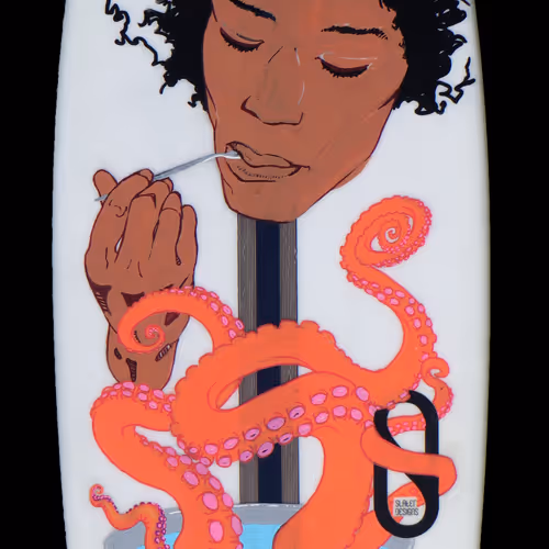 World First NFT Surfboard With Hand Painted Original Art