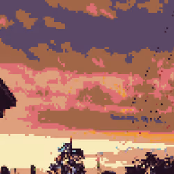 Clouds #1 [32Bit] Pixel Flower House
