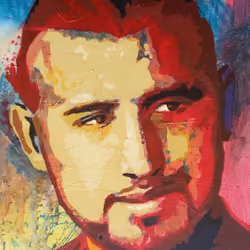 Arturo Vidal " The Warrior". Oil Painting.