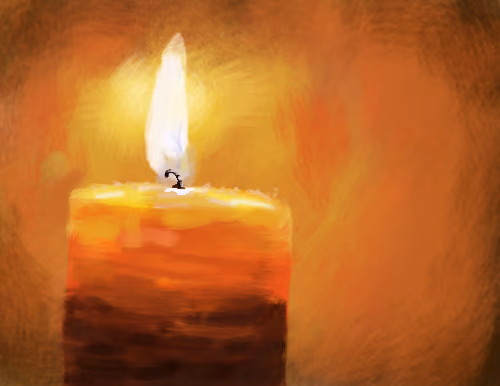 Candle in the dark