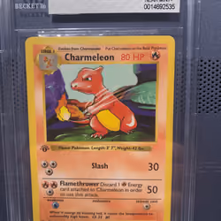 1999 1st Edition Base Set 24/102 Thick 3-D Stamp