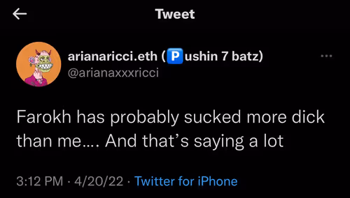 Ariana Ricci Dark Mode Tweets