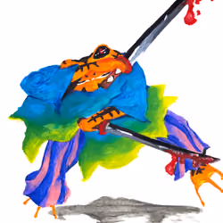 Fighting frog