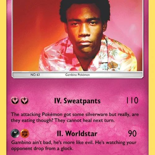 Childish Gambino Because the Internet Pokémon Card