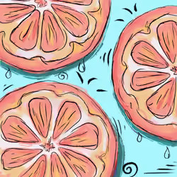 glowing grapefruits