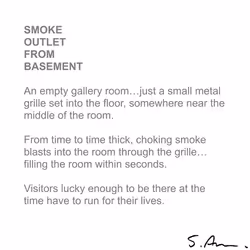 SMOKE OUTLET FROM BASEMENT