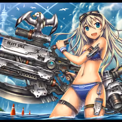 Girl guarding the seas