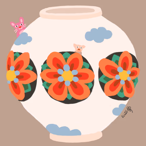 A pig in the moon jar