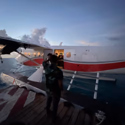Sea Plane with a beautiful  view