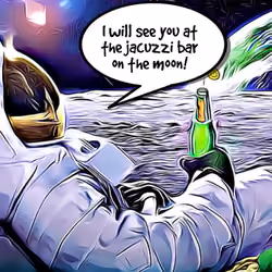 I will see you at the jacuzzi bar on the moon!