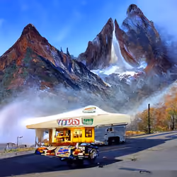 Gas in the middle of the Mountains