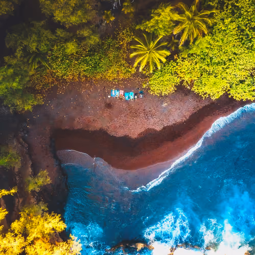 Red sand beach 