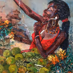 The Fruit seller Selfie