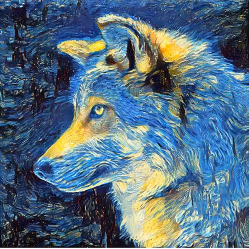 Wolf printing #111