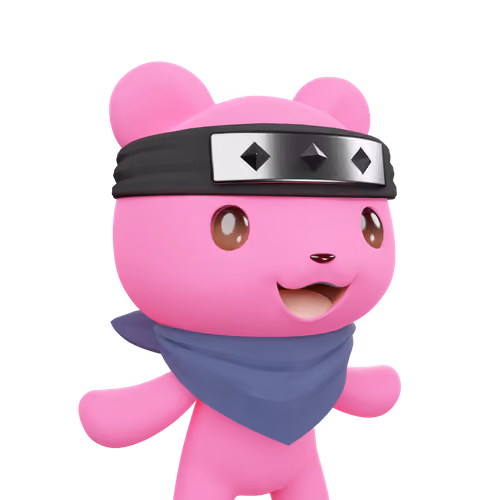 3D LEELEE-Normal-Pink bear-#00423