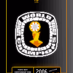 Miami HEAT - 15-bit 2006 NBA Championship Ring NFT - 15/15