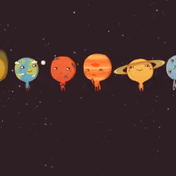Cartoon planets