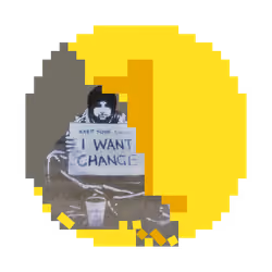 Bitcoin Blockchain Gold Coin #1 Banksy Edition