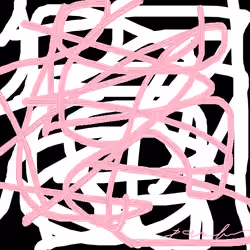 Abstract #20 - Pink Skeleton