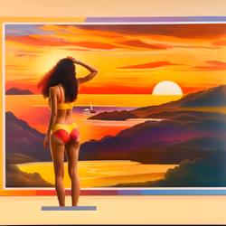 brunette woman at  sunset 19/20#