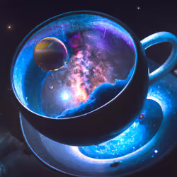 Cosmic Coffee Cup - Abstract Art NFT by Christine aka stine1