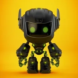 Android robot toy Coal #002
