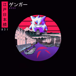 Gengar ✕ Nihonbashi bridge in Edo.
