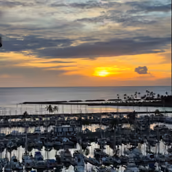 Sunset over Ala Wai harbor
