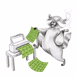 Federal Printing Raccoon 