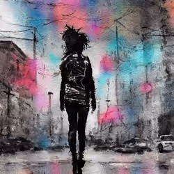 a girl skateboarding in the city