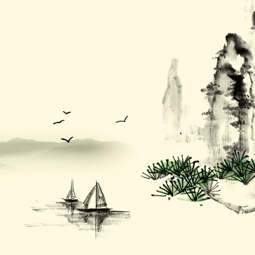 Guilin Scenery Ink Wash Painting