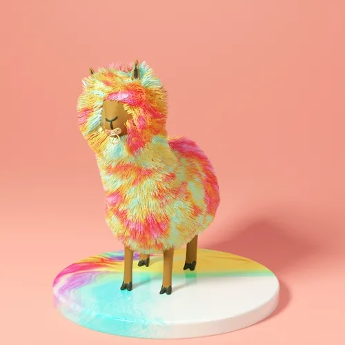 BABYCRYPTOLLAMAS #0043:	Rainbow Sherbet Cool Baby by Psychdre