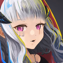 Cool Girl Fantasy Icon Illust #013