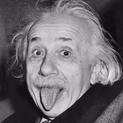 Albert Einstein Hanging Tongue Out (ANIMATED).