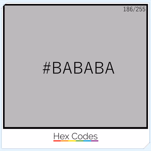 #BABABA | 186/255