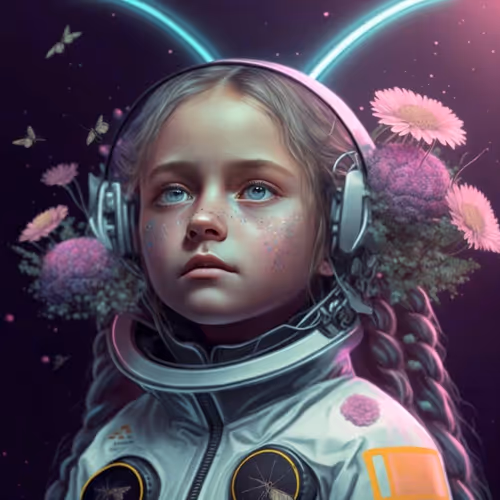 Holographic space girls (AI)