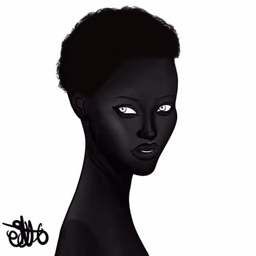 Long Neckie Black Beauties