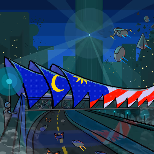 Pixelated Saloma Bridge