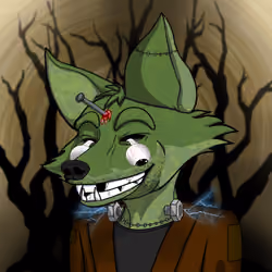 Halloween Frankenstein Fox