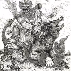 Battle of Hanuman and Cerberus