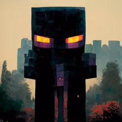 Enderman Minecraft Art Fan