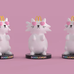3D Cat Doodle #291