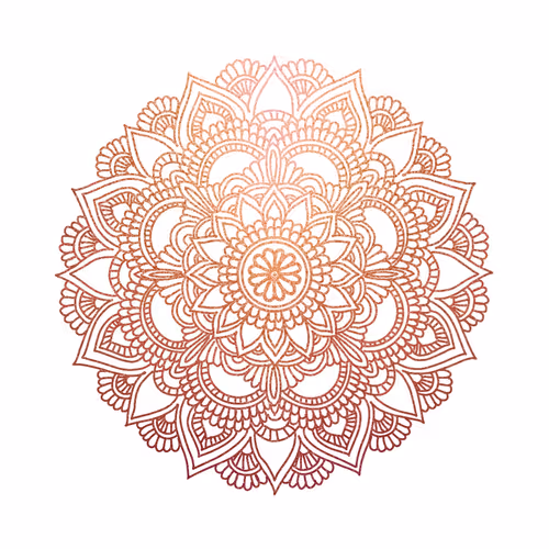 Rose Glitter Mandala
