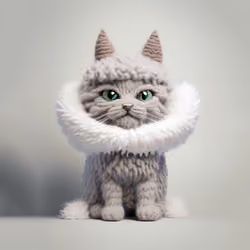 Beautiful white maned cat
