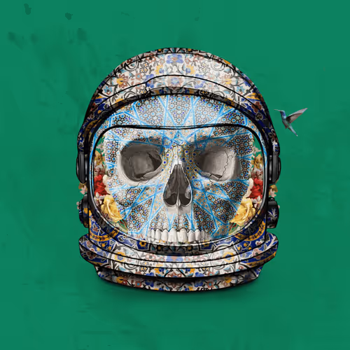 astroland skulls mix media
