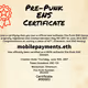 Pre-Punk ENS Certificate